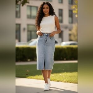 Universal Thread Light Blue Denim Pencil Skirt